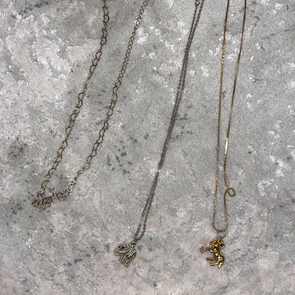 Gold necklaces
